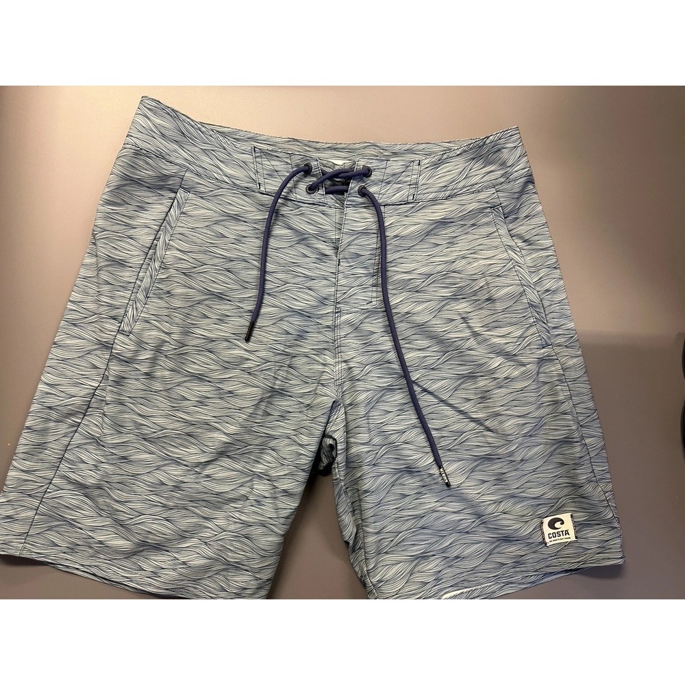 Costa Men's Size 32 Medium Beach Swim Boardshorts Unlined Drawstring Closure